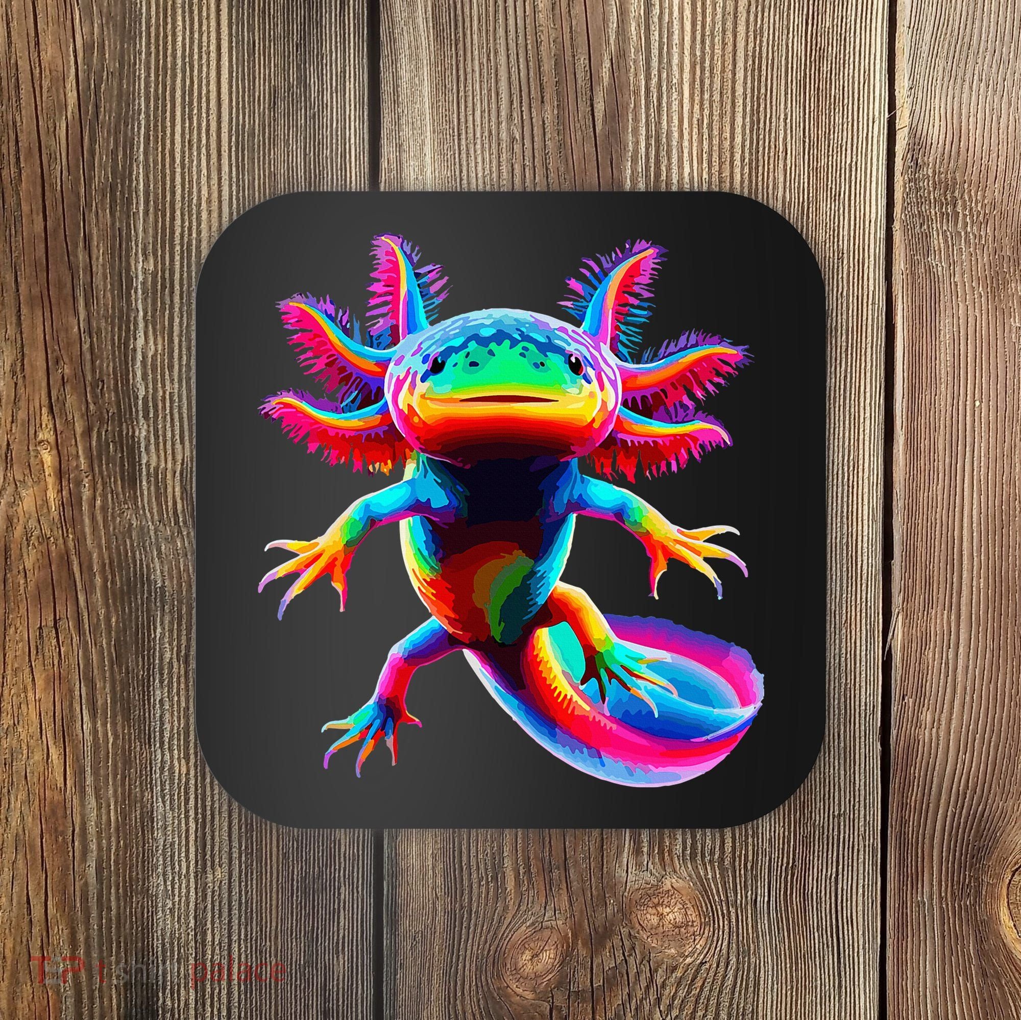 Axolotl Beautiful Pop Art Axolotl Coaster