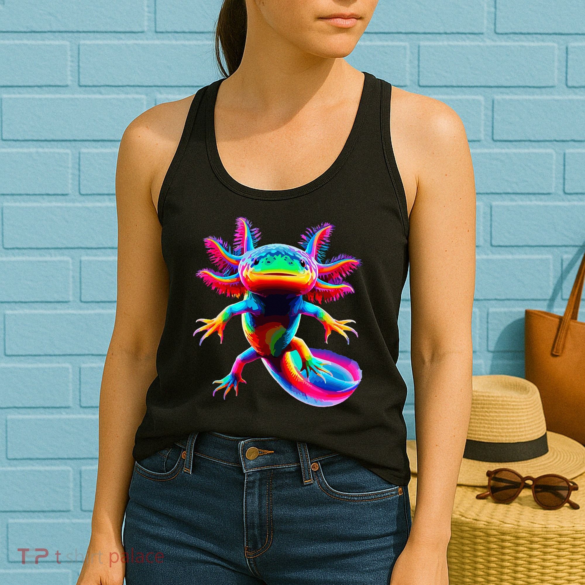 Axolotl Beautiful Pop Art Axolotl Women's Tank Top
