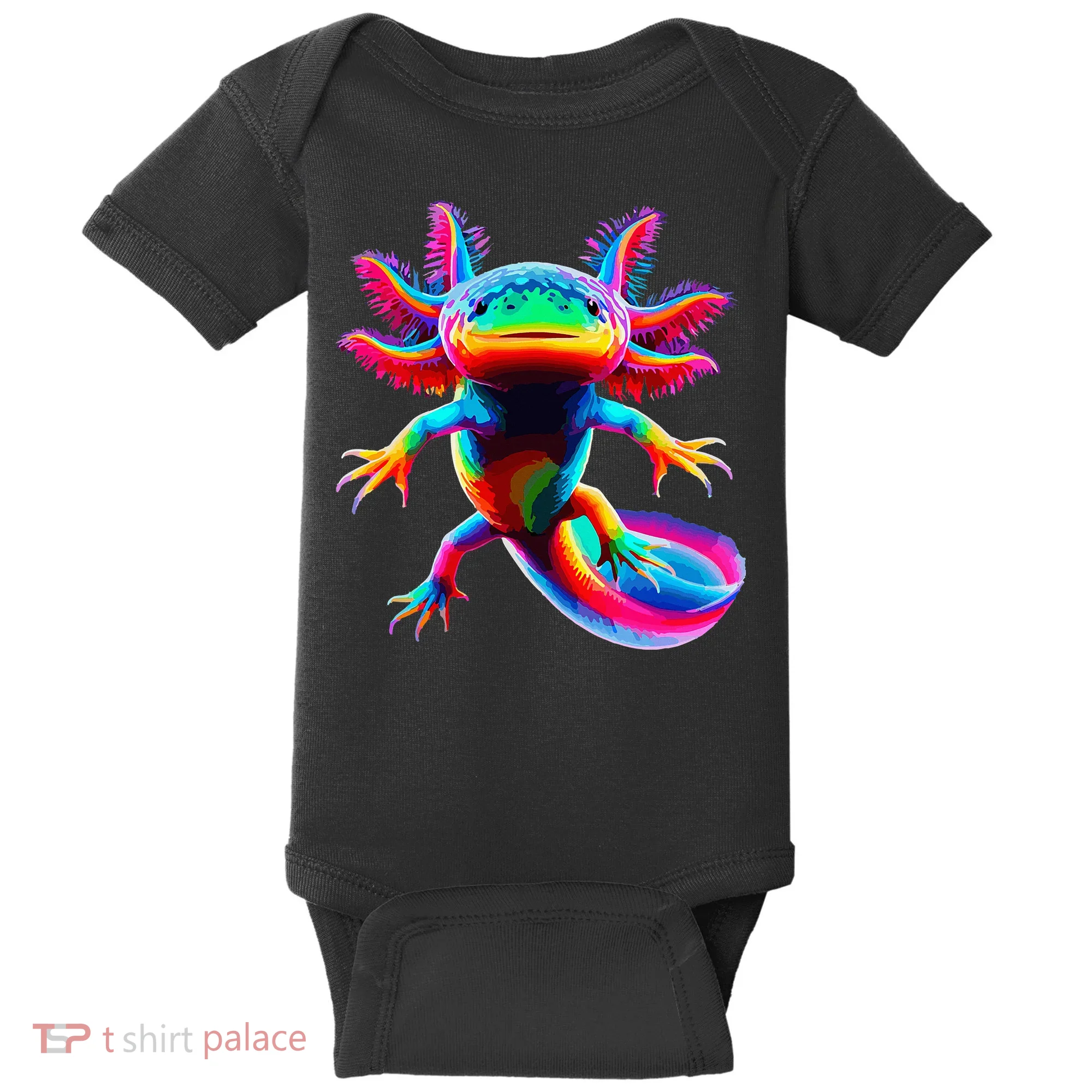 Axolotl Beautiful Pop Art Axolotl Baby Bodysuit
