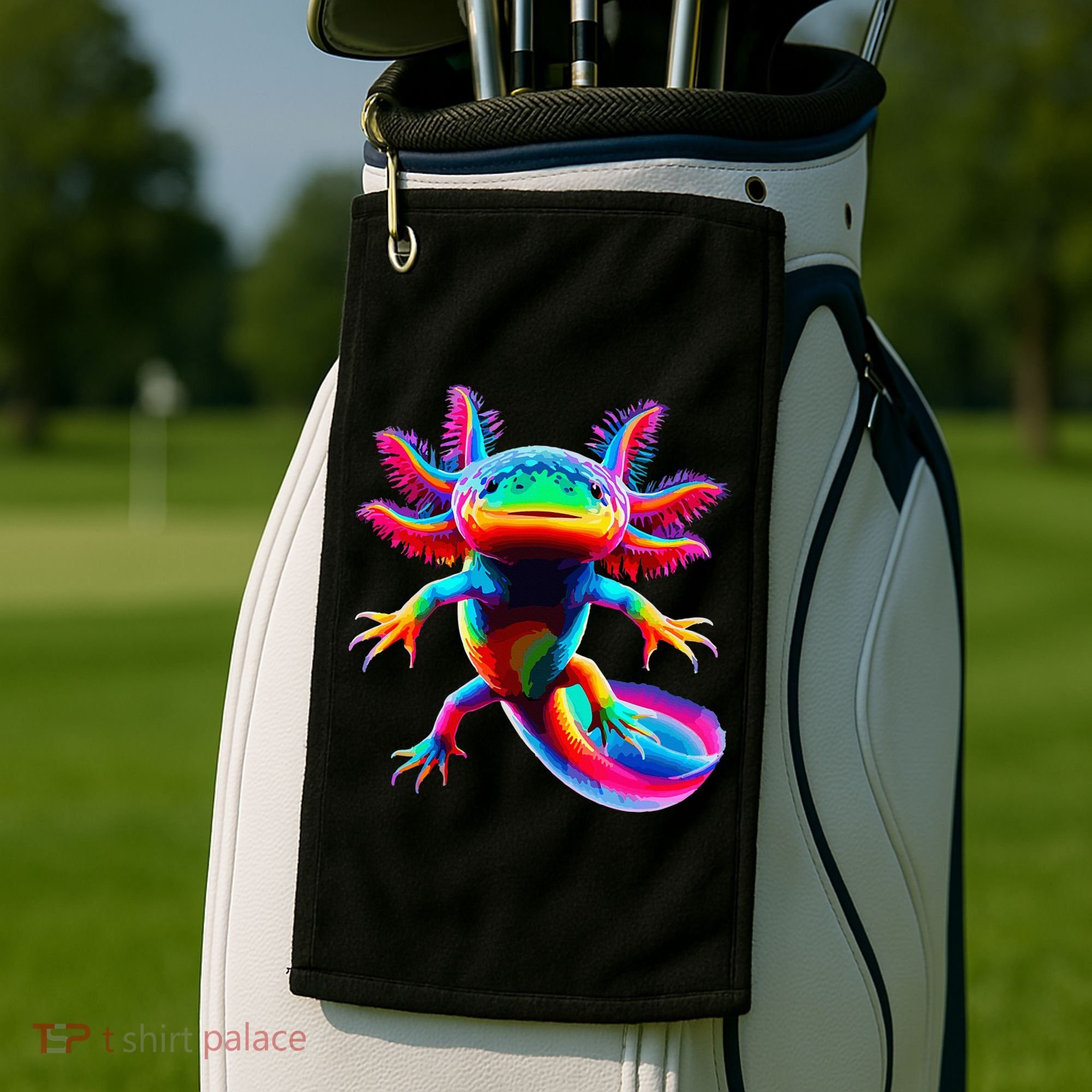 Axolotl Beautiful Pop Art Axolotl Golf Towel