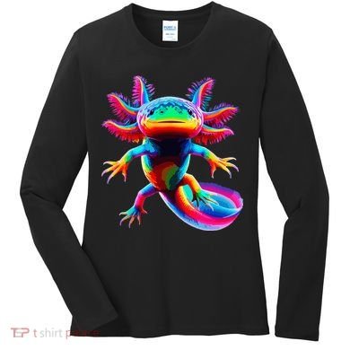 Axolotl Beautiful Pop Art Axolotl Women's Long Sleeve Shirt