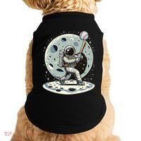 Astronaut Baseball Player Outer Space Moon Space Hitter Gift Doggie Tank thumb 0