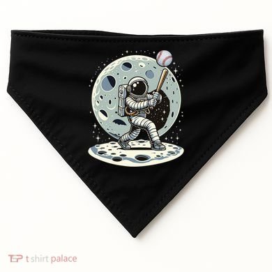 Astronaut Baseball Player Outer Space Moon Space Hitter Gift USA-Made Doggie Bandana