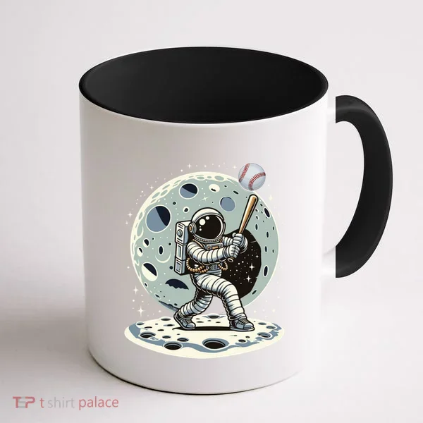 Astronaut Baseball Player Outer Space Moon Space Hitter Gift Coffee Mug