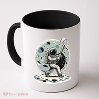 Astronaut Baseball Player Outer Space Moon Space Hitter Gift Coffee Mug thumb 0