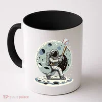 Astronaut Baseball Player Outer Space Moon Space Hitter Gift Coffee Mug thumb 0