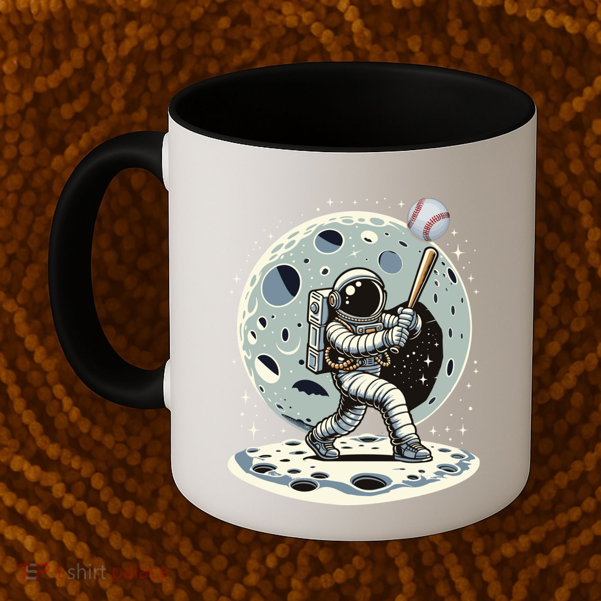 Astronaut Baseball Player Outer Space Moon Space Hitter Gift Coffee Mug