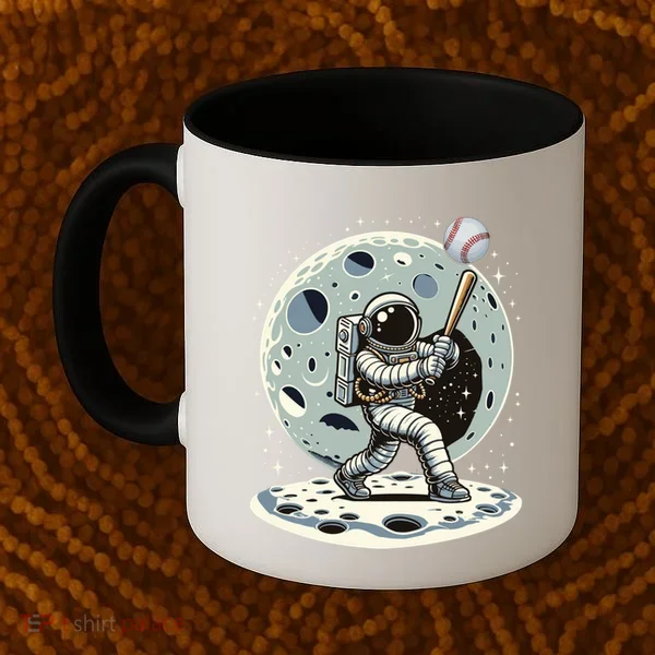 Astronaut Baseball Player Outer Space Moon Space Hitter Gift Coffee Mug