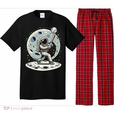 Astronaut Baseball Player Outer Space Moon Space Hitter Gift Pajama Set