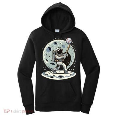 Astronaut Baseball Player Outer Space Moon Space Hitter Gift Women's Hoodie