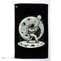 Astronaut Baseball Player Outer Space Moon Space Hitter Gift Golf Towel thumb 0