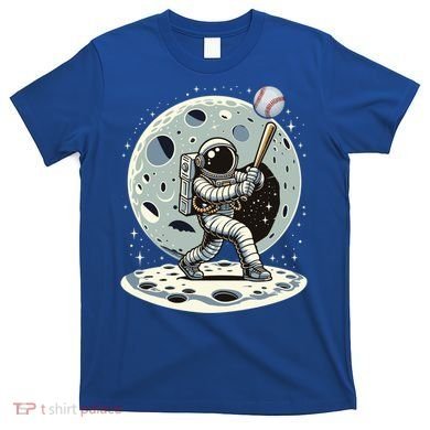 Astronaut Baseball Player Outer Space Moon Space Hitter Gift T-Shirt