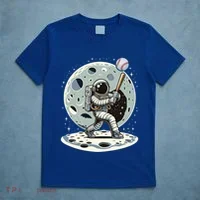 Astronaut Baseball Player Outer Space Moon Space Hitter Gift T-Shirt thumb 5