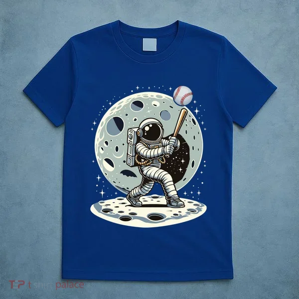 Astronaut Baseball Player Outer Space Moon Space Hitter Gift T-Shirt