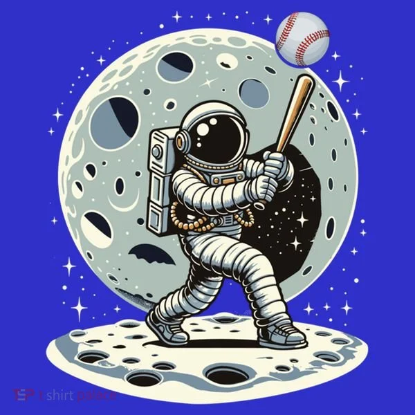 Astronaut Baseball Player Outer Space Moon Space Hitter Gift Coaster
