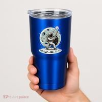 Astronaut Baseball Player Outer Space Moon Space Hitter Gift Tumbler thumb 2