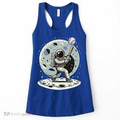 Astronaut Baseball Player Outer Space Moon Space Hitter Gift Women's Tank Top