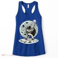 Astronaut Baseball Player Outer Space Moon Space Hitter Gift Women's Tank Top thumb 0