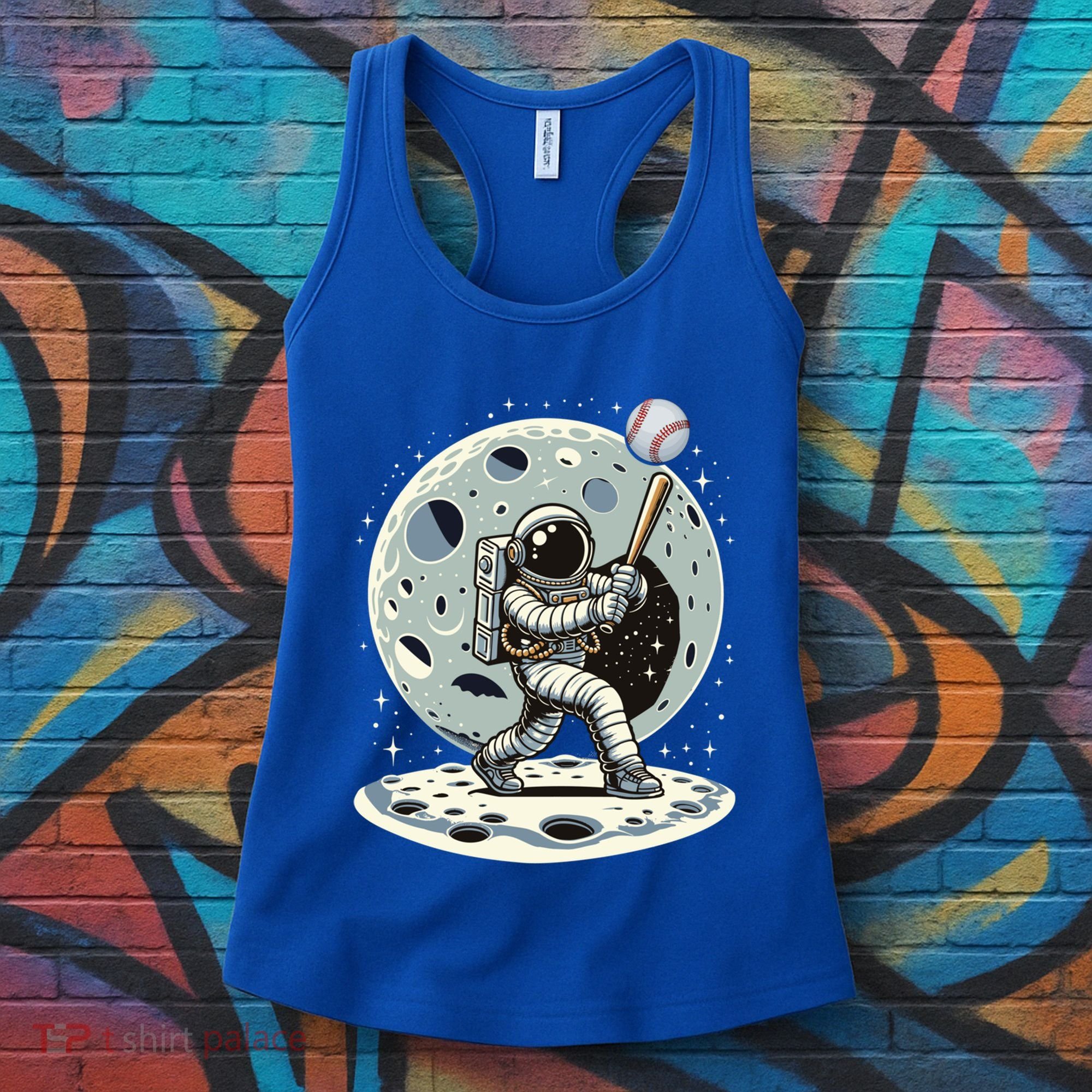 Astronaut Baseball Player Outer Space Moon Space Hitter Gift Women's Tank Top