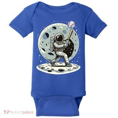Astronaut Baseball Player Outer Space Moon Space Hitter Gift Baby Bodysuit