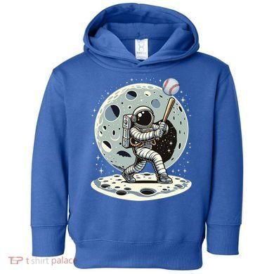 Astronaut Baseball Player Outer Space Moon Space Hitter Gift Toddler Hoodie