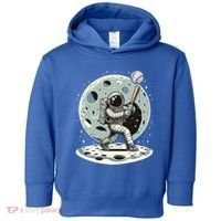 Astronaut Baseball Player Outer Space Moon Space Hitter Gift Toddler Hoodie thumb 0