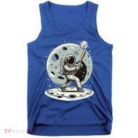 Astronaut Baseball Player Outer Space Moon Space Hitter Gift Tank Top thumb 0