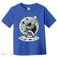 Astronaut Baseball Player Outer Space Moon Space Hitter Gift Toddler T-Shirt thumb 0
