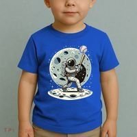 Astronaut Baseball Player Outer Space Moon Space Hitter Gift Toddler T-Shirt thumb 2
