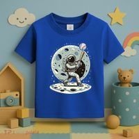 Astronaut Baseball Player Outer Space Moon Space Hitter Gift Toddler T-Shirt thumb 3