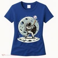 Astronaut Baseball Player Outer Space Moon Space Hitter Gift Women's T-Shirt thumb 0