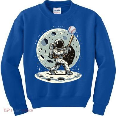 Astronaut Baseball Player Outer Space Moon Space Hitter Gift Kids Sweatshirt