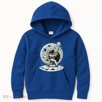 Astronaut Baseball Player Outer Space Moon Space Hitter Gift Kids Hoodie thumb 0