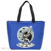 Astronaut Baseball Player Outer Space Moon Space Hitter Gift Tote Bag thumb 0
