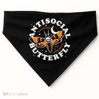 Antisocial Butterfly Partying In The Shadows Apparel USA-Made Doggie Bandana thumb 0