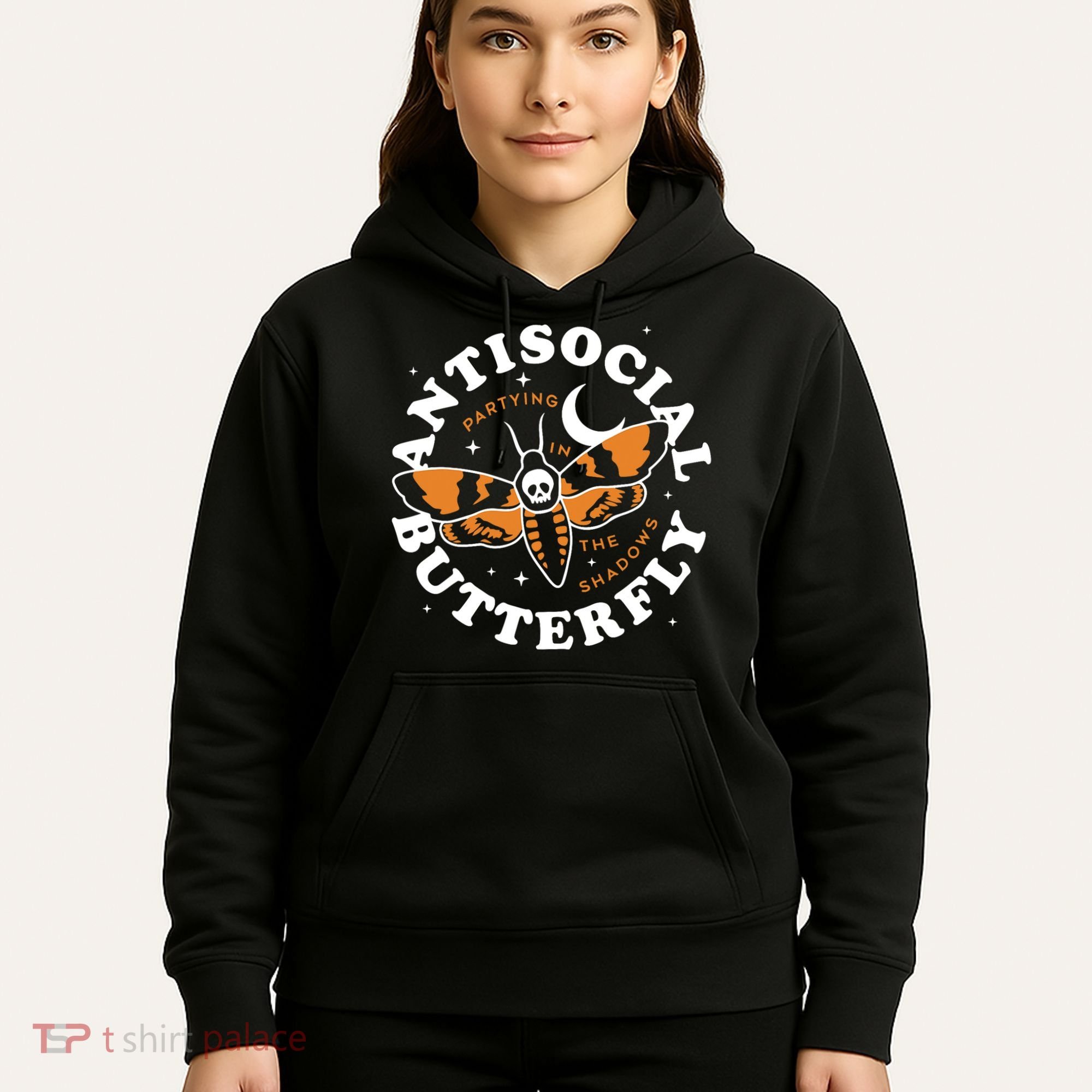 Antisocial Butterfly Partying In The Shadows Apparel Hoodie