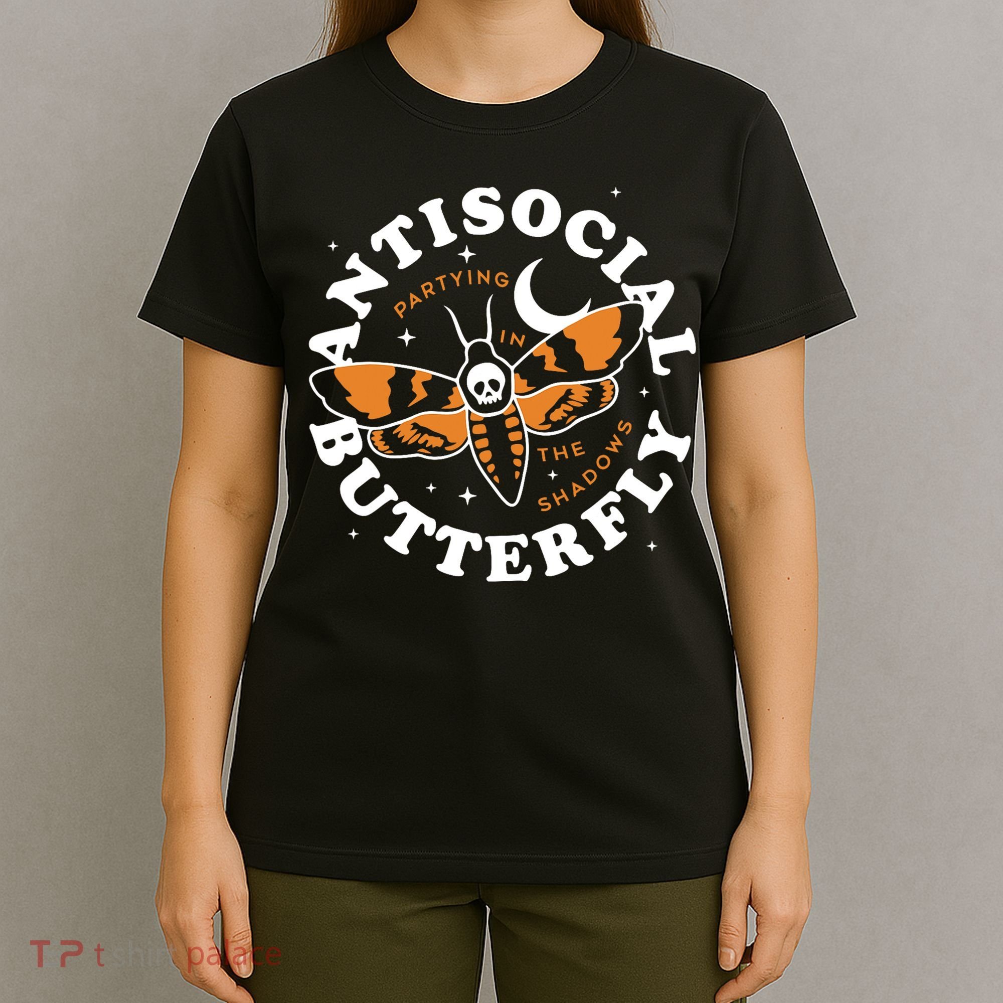 Antisocial Butterfly Partying In The Shadows Apparel T-Shirt