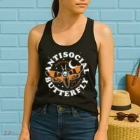 Antisocial Butterfly Partying In The Shadows Apparel Women's Tank Top thumb 2