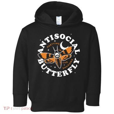 Antisocial Butterfly Partying In The Shadows Apparel Toddler Hoodie