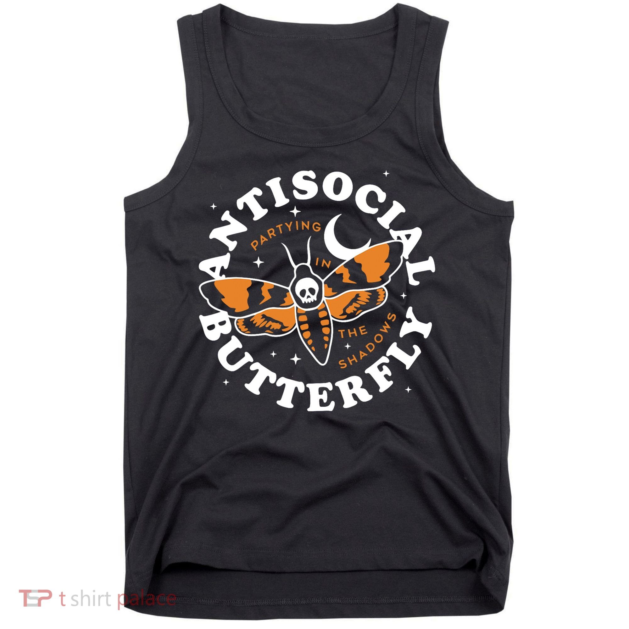 Antisocial Butterfly Partying In The Shadows Apparel Tank Top