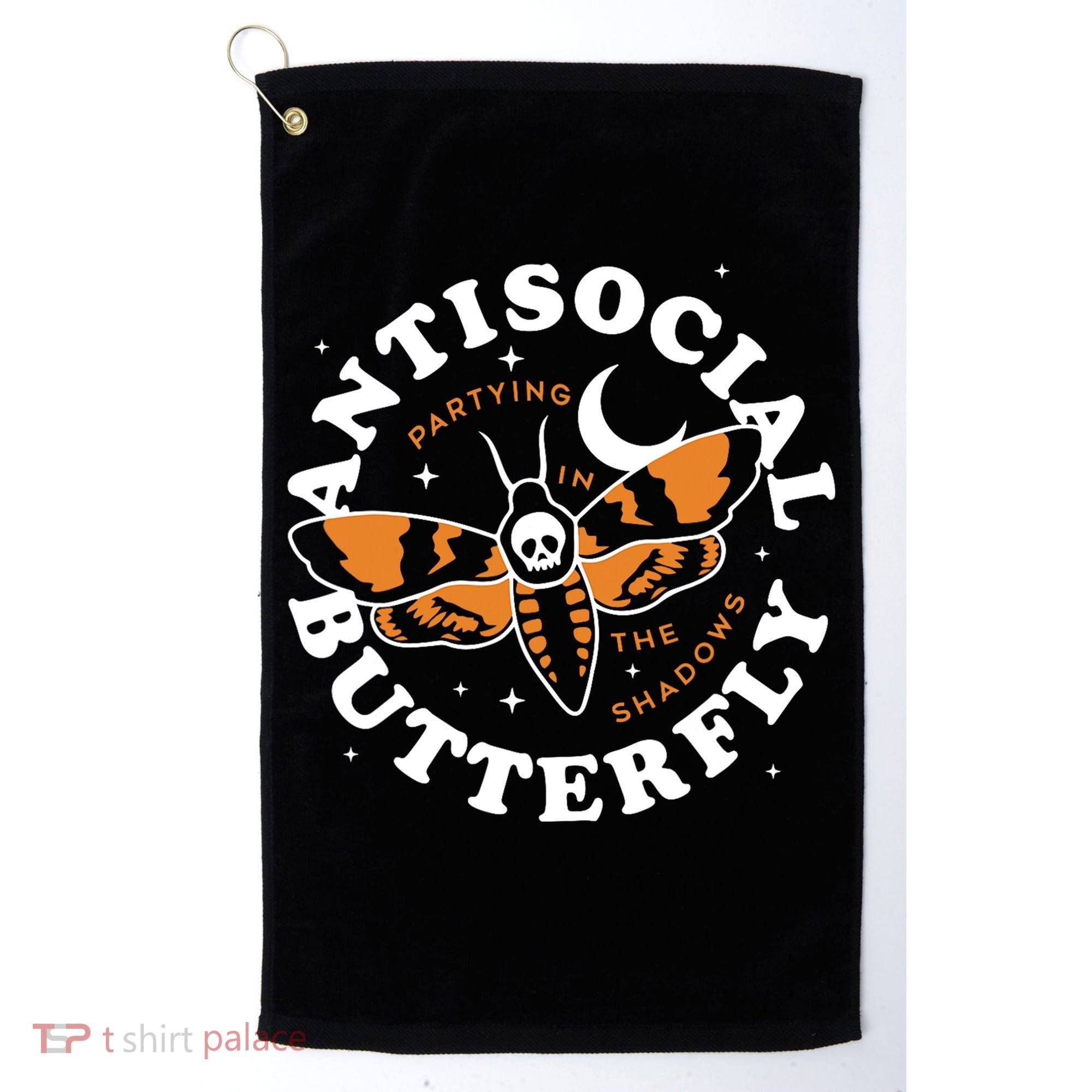 Antisocial Butterfly Partying In The Shadows Apparel Golf Towel
