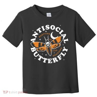 Antisocial Butterfly Partying In The Shadows Apparel Toddler T-Shirt