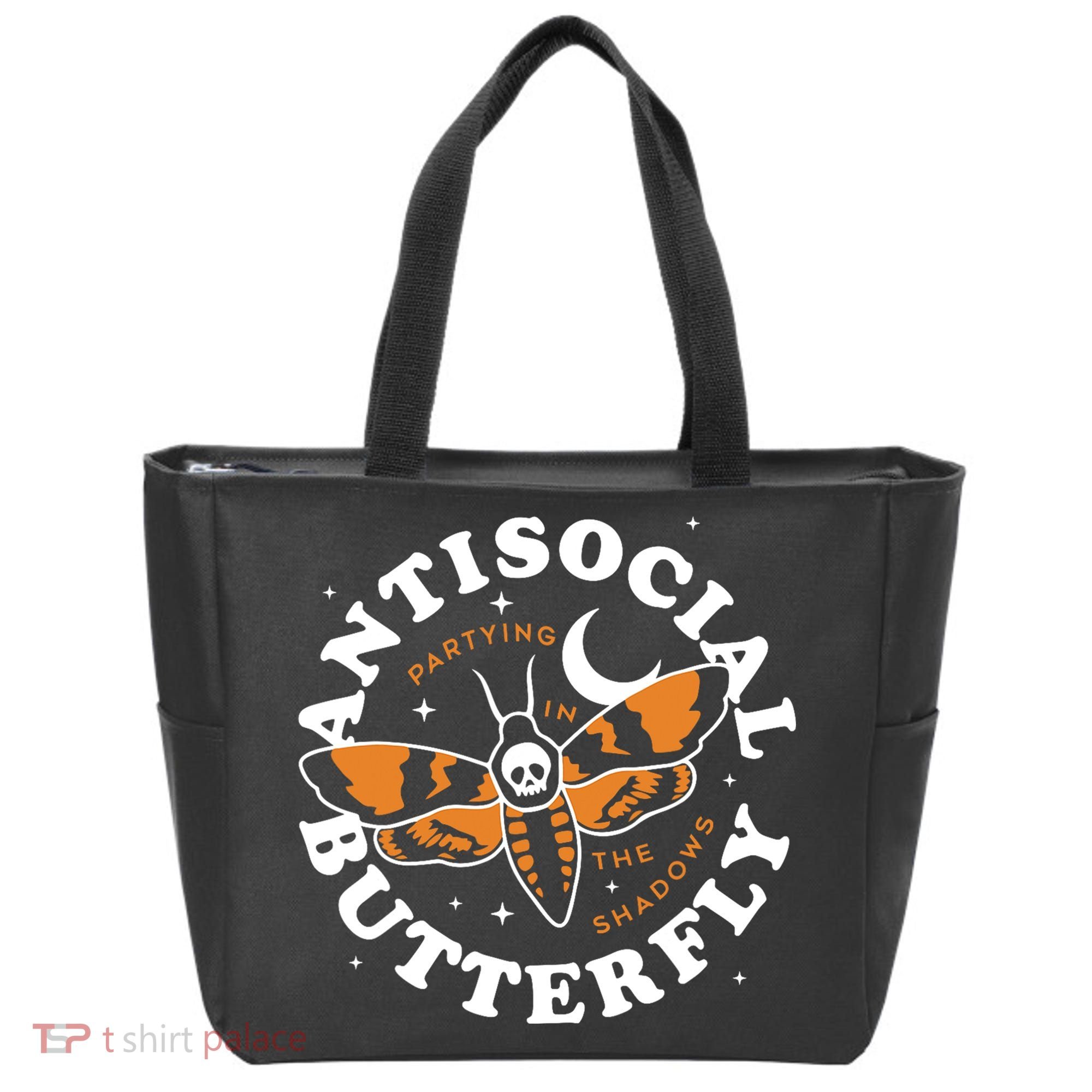 Antisocial Butterfly Partying In The Shadows Apparel Tote Bag