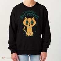 Adorable But Psycho Funny Cat Women's Sweatshirt thumb 0