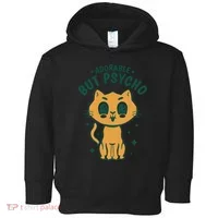Adorable But Psycho Funny Cat Toddler Hoodie thumb 0