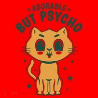 Adorable But Psycho Funny Cat Santa Hat thumb 1