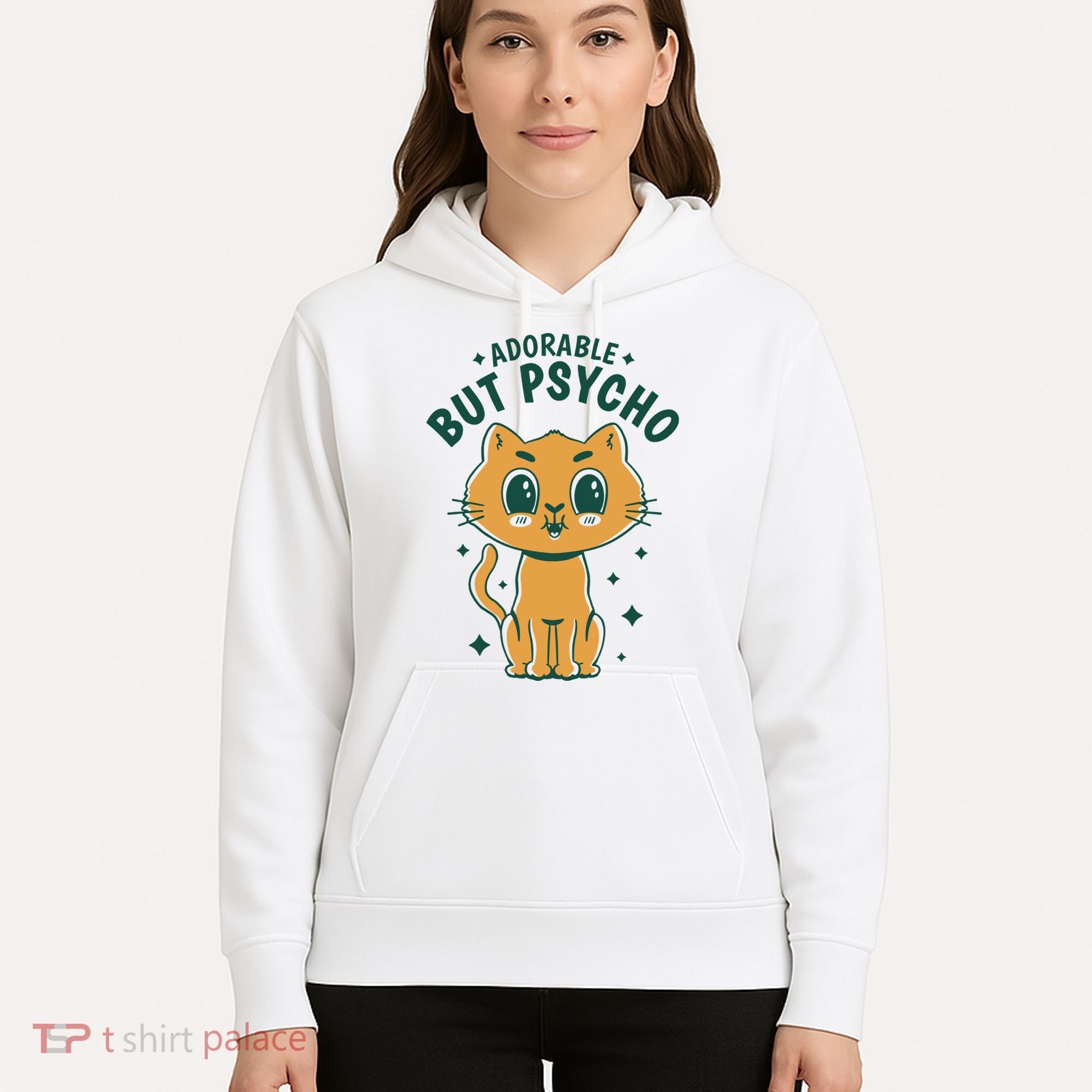 Adorable But Psycho Funny Cat Hoodie
