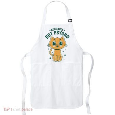 Adorable But Psycho Funny Cat Apron