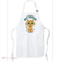 Adorable But Psycho Funny Cat Apron thumb 0