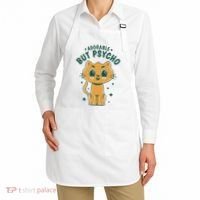 Adorable But Psycho Funny Cat Apron thumb 2